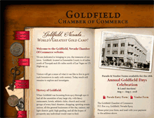 Tablet Screenshot of goldfieldnevada.org